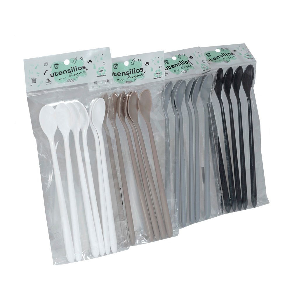 SET BOLSA CUCHARA LARGA X 6 长柄塑料勺 1224