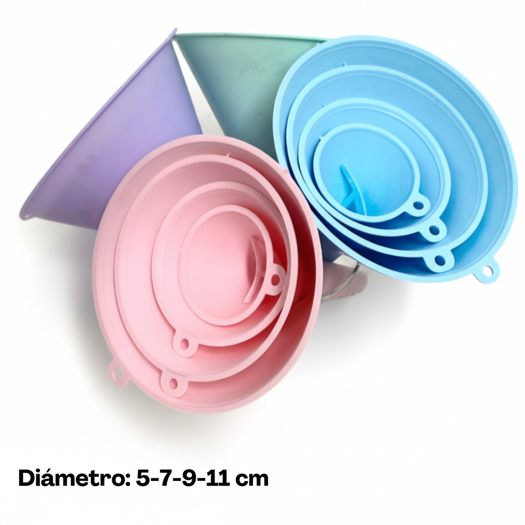 EMBUDOS*4 PLASTICOS 塑料漏斗四件套 DA304