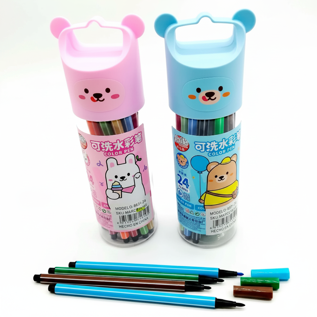 MARCADORES 24U 6601-24-96 水彩笔24圆盒装 MARCS16105-96
