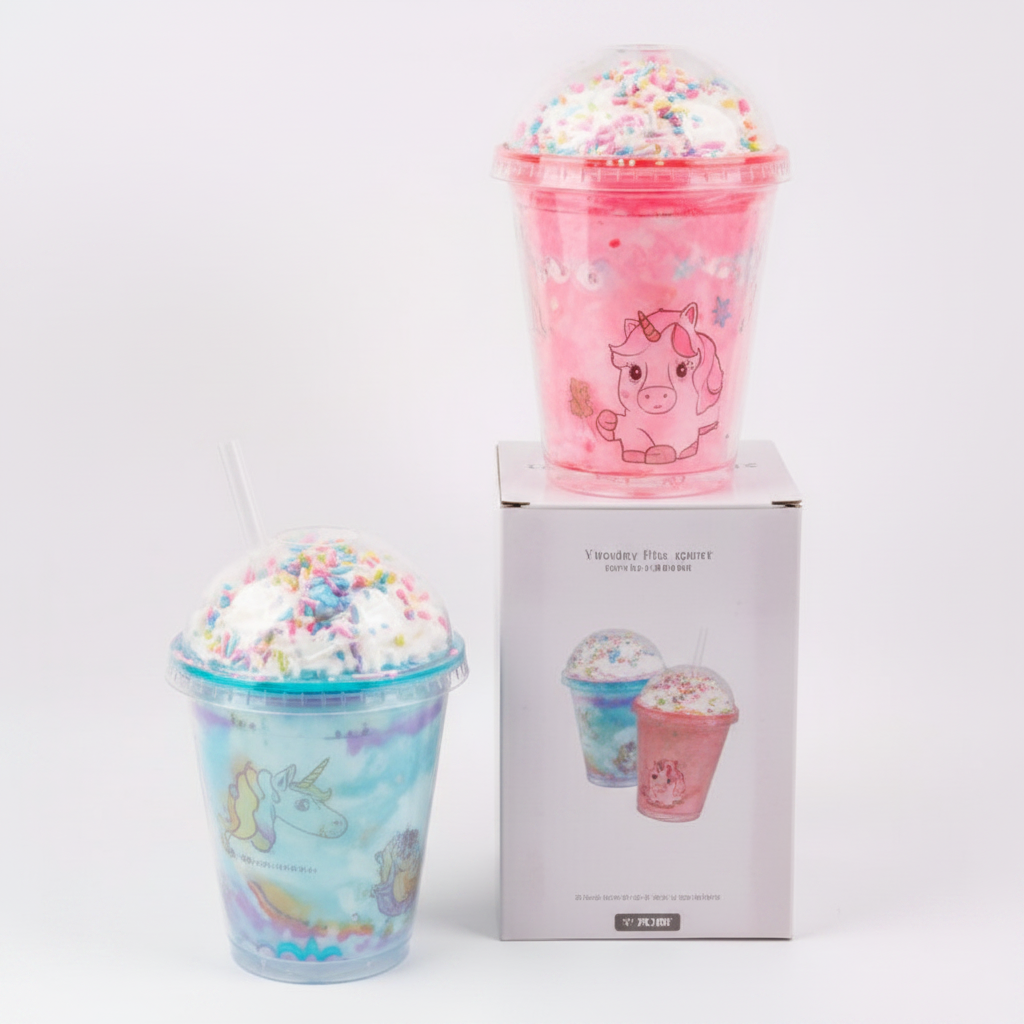 VASO CON SORBETE TAPA 350ML 儿童独角兽吸管杯 NS183586Z2
