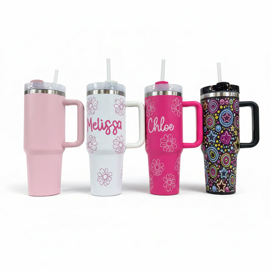 VASO COLORE 1200ML 纯色或图案 水杯带吸管 TOKYO