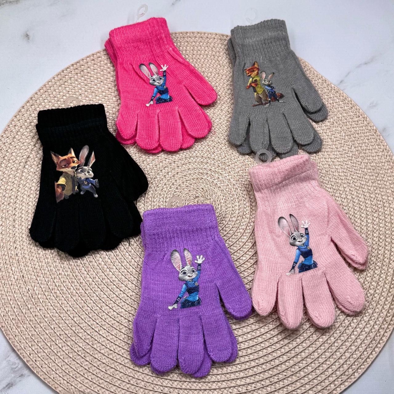 GUANTES 14CM DIBUJO 儿童图案手套 ABC-M-2