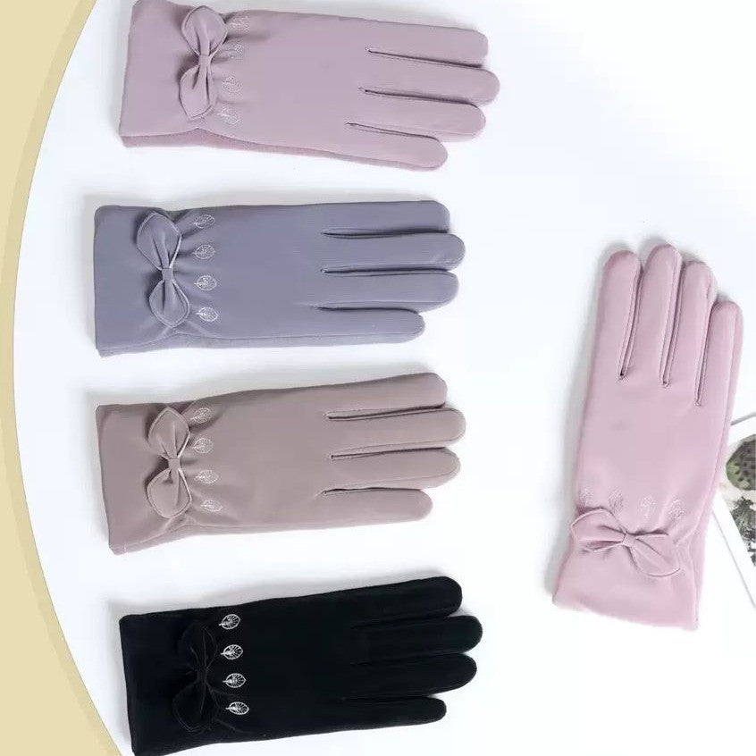 GUANTES GRANDE MUJER 女式蝴蝶款手套 ABC-38067-1