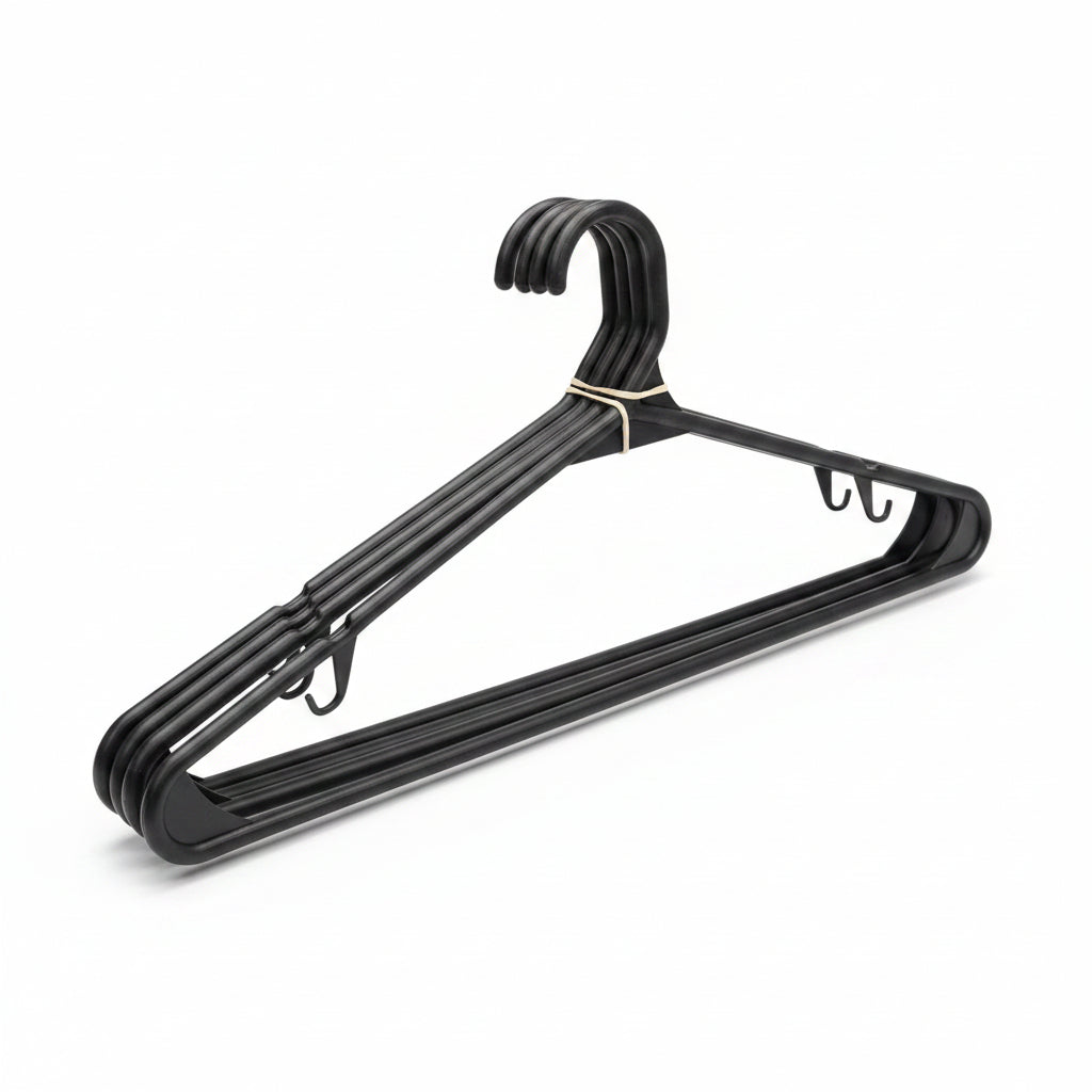 PERCHA NEGRA *4 黑色衣架四件 DA338