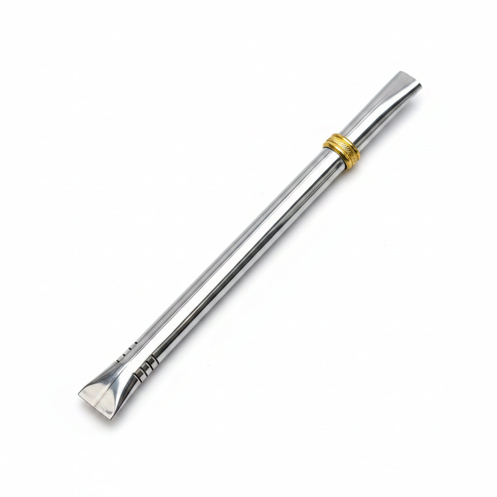 BOMBILLA ACERO 17CM 扁头吸管 01000