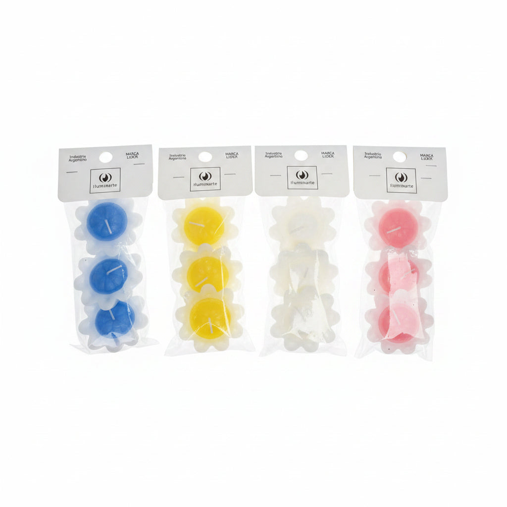 VELA FLOTANTE 2X6CM *3PCS 花型蜡烛 034/020046118