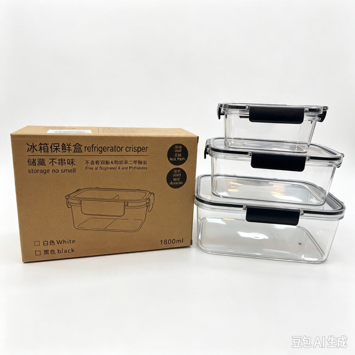SET TUPPER MODULAR *3PCS 450ML/950ML/1800ML 冰箱保鲜盒 91166