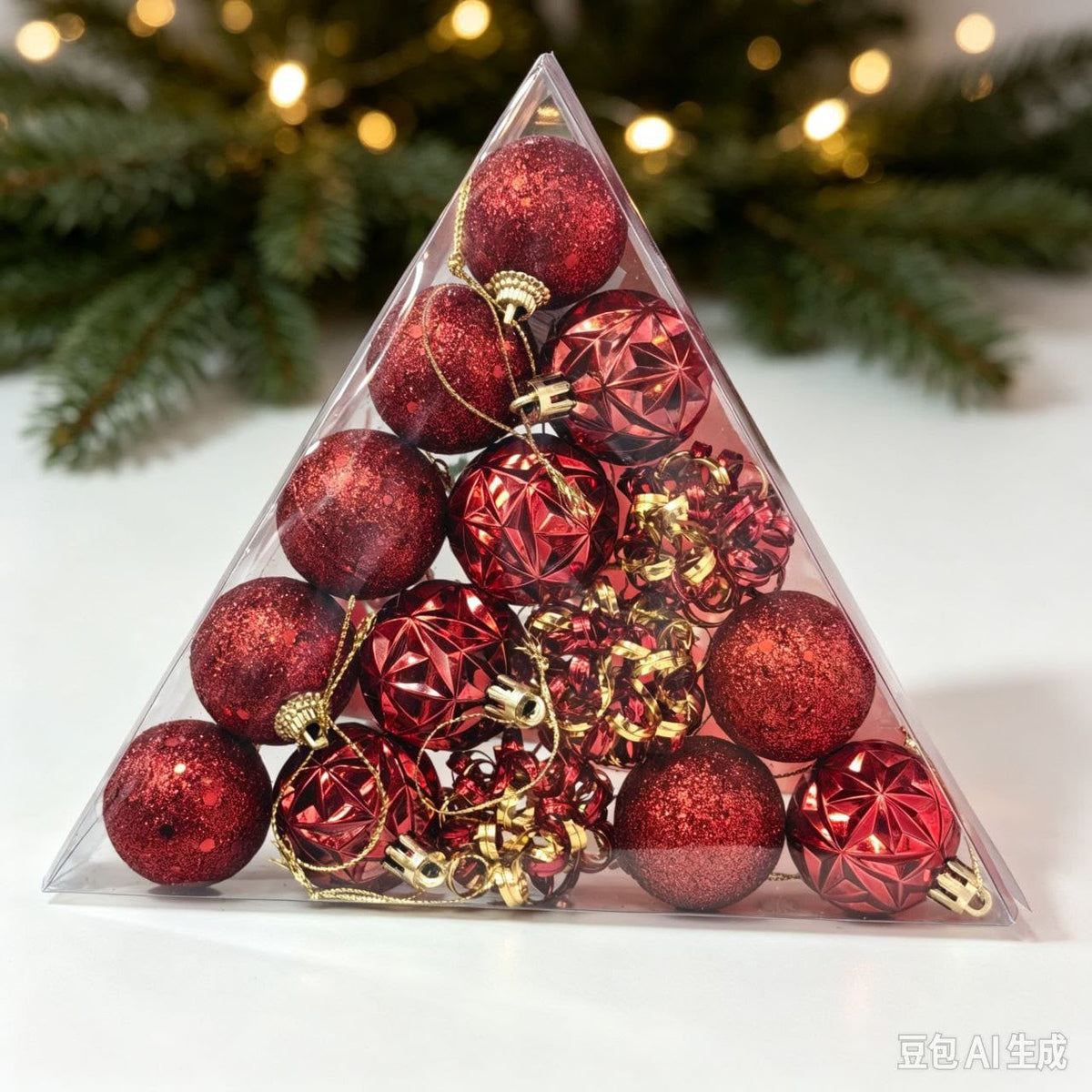 BOCHAS DE NAVIDAD 4CM *10PC 圣诞挂球90838