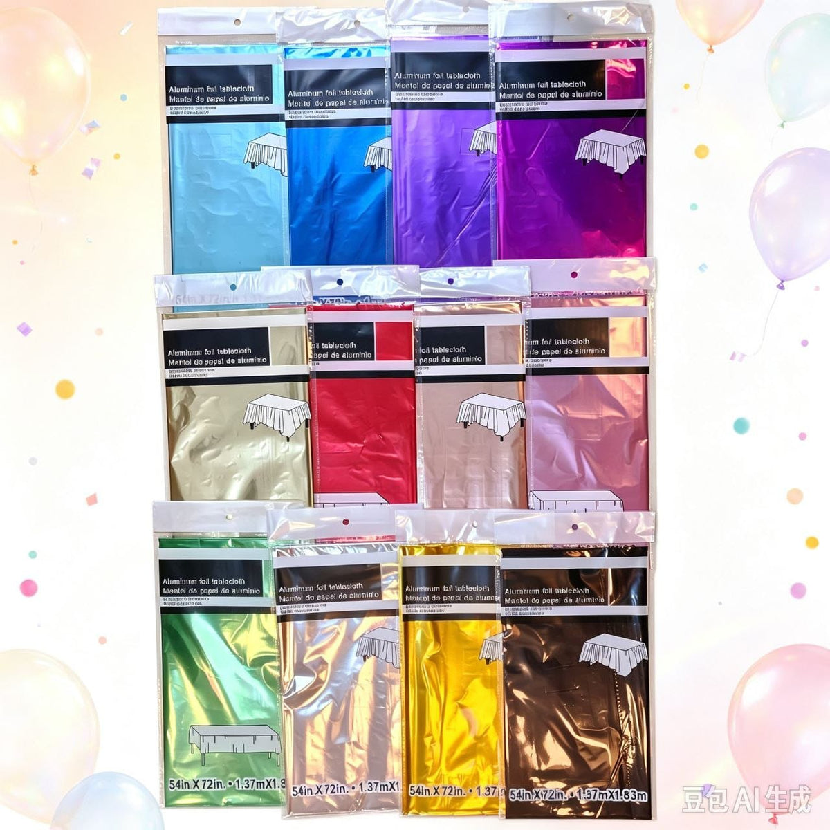 MANTEL 1.3C厚铝膜单色桌垫55837