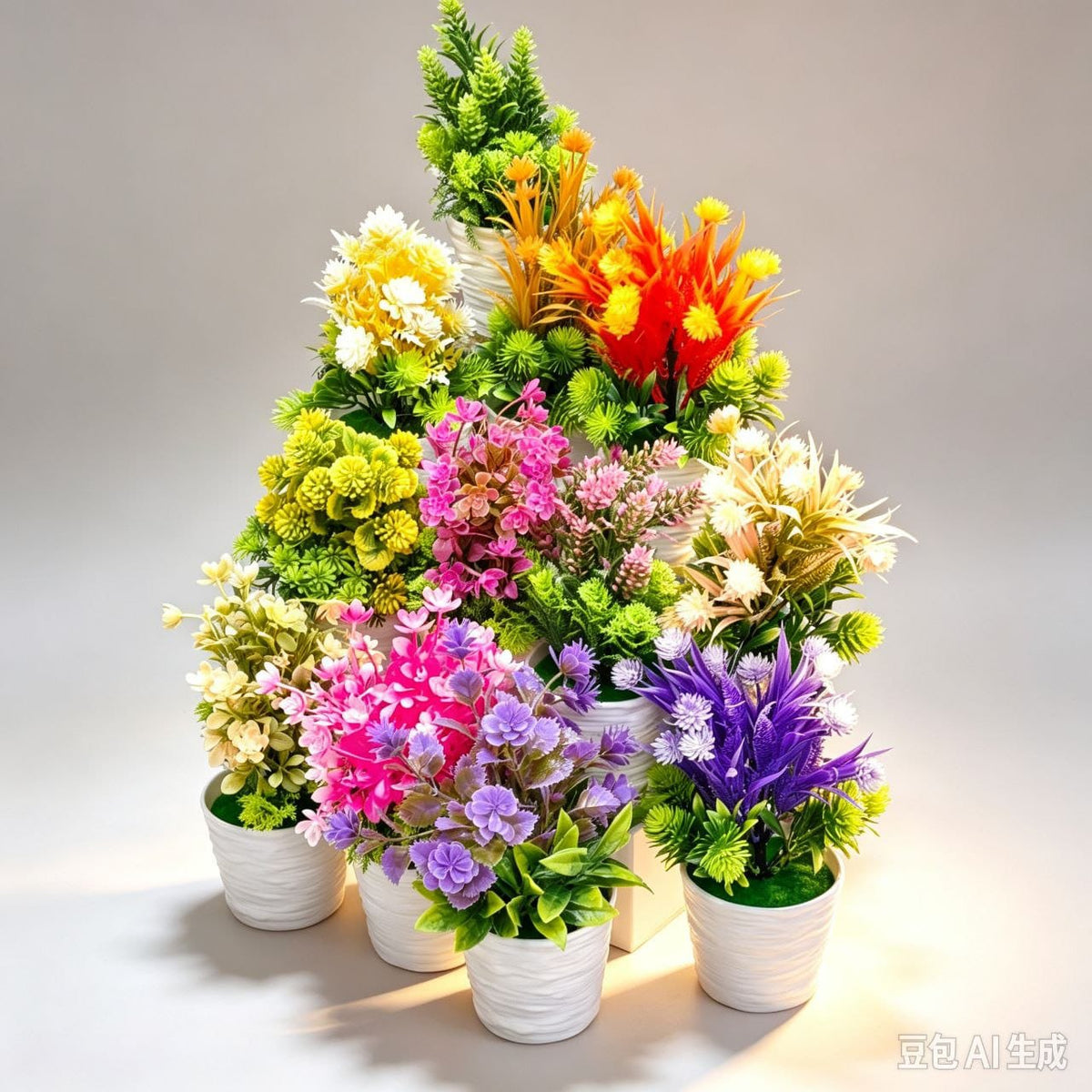 FLORES ALTIFICIAL 19CM盆栽47649