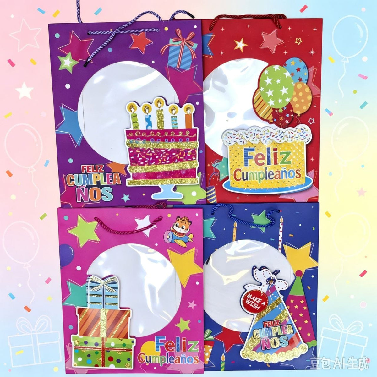 BOLSA DE REGALO 26*32CM *12u生日礼品袋82283