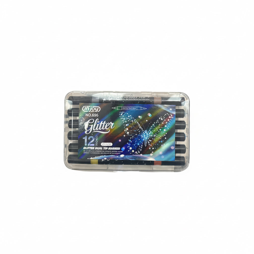 MARCADORES DOBLE PUNTA*12 闪光双色马克笔 L-960