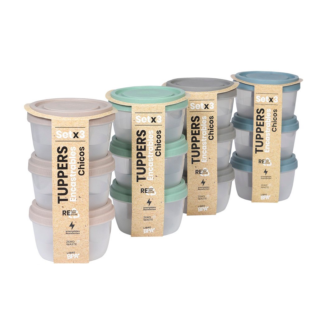 SET X 3 TUPPER ENCASTRABLES CHICOS 饭盒 8599
