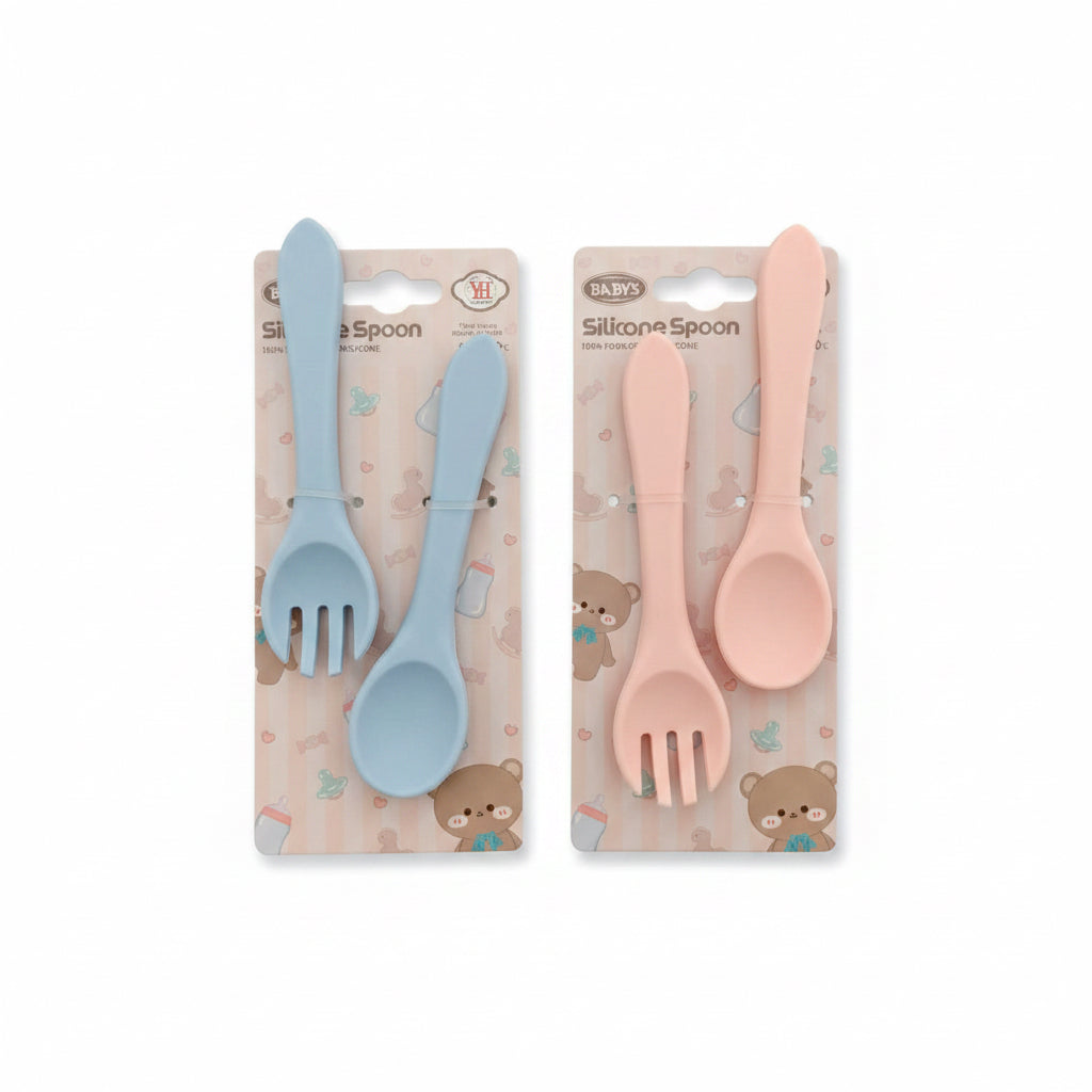 SET CUBIERTO SILICONA 硅胶餐具叉勺两件套 H46-010A10(S1601)