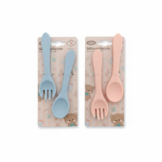 SET CUBIERTO SILICONA 硅胶餐具叉勺两件套 H46-010A10(S1601)