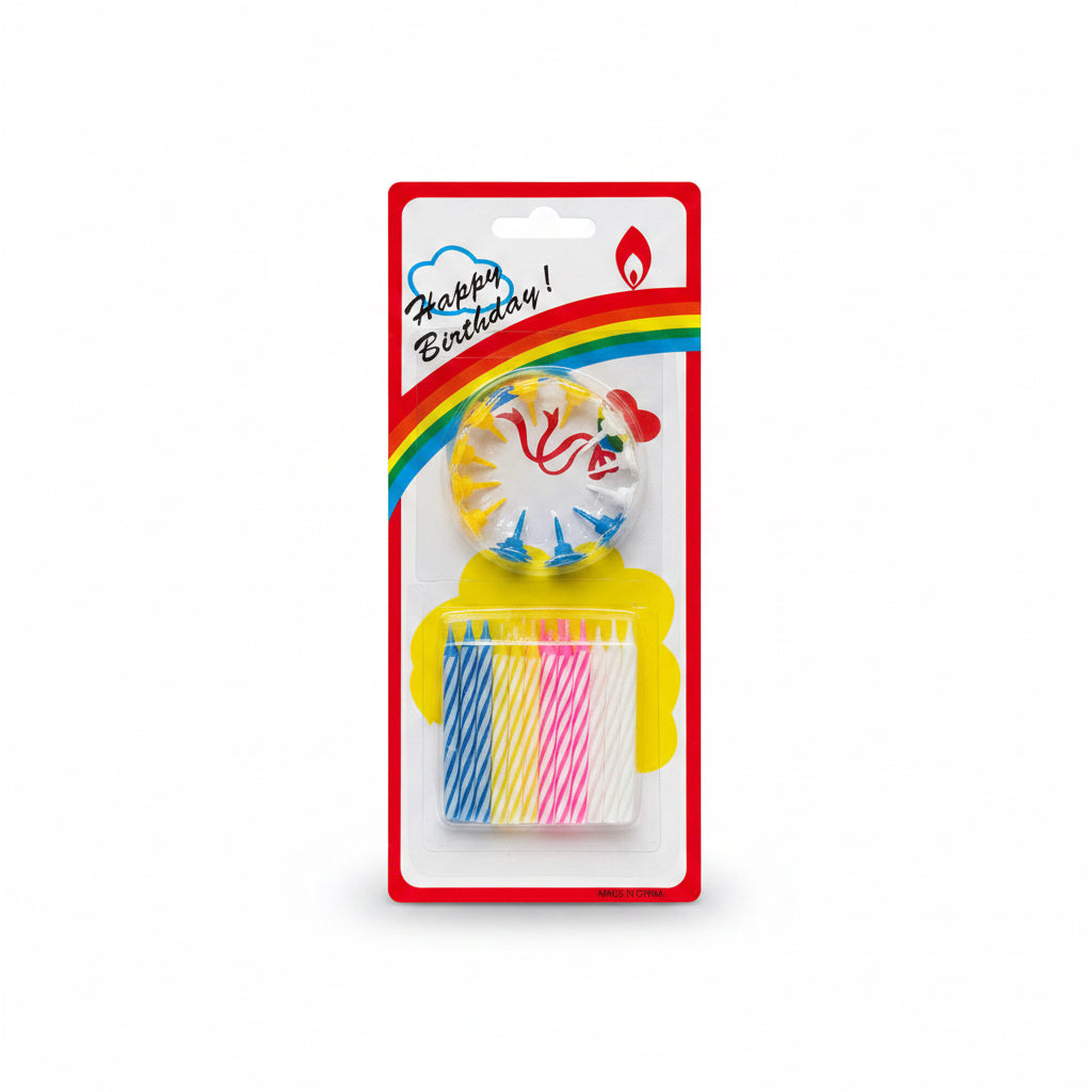 SET DE 12 VELITAS CUMPLE 生日小蜡烛12支装 C-138(7289)