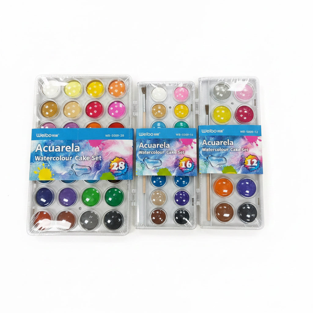 SET PINTURA 28C CON PINCEL 28色粉饼带画笔 WB-5009-28