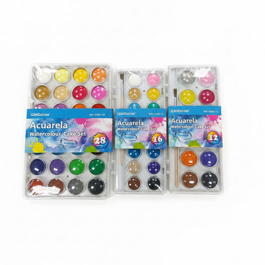 SET PINTURA 12C CON PINCEL 12色粉饼带画笔 WB-5009-12