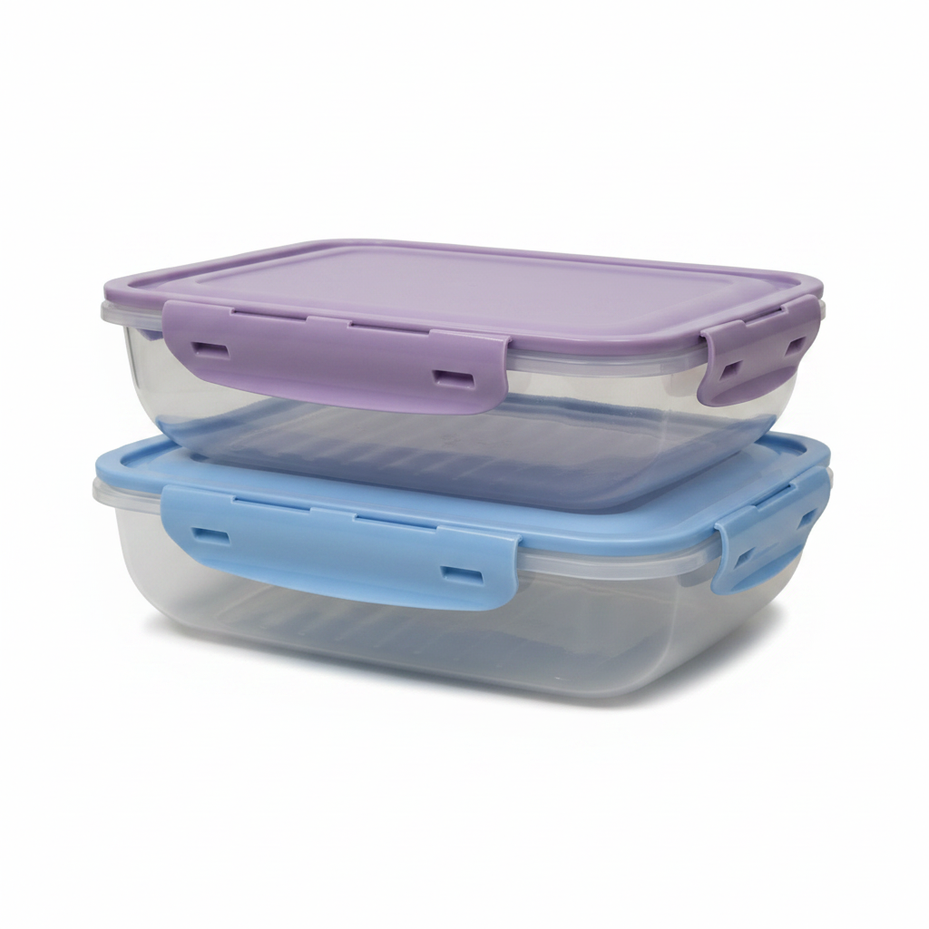 TUPPER HERMETICO 1.2L SOLAPA 塑料方形饭盒 DA56