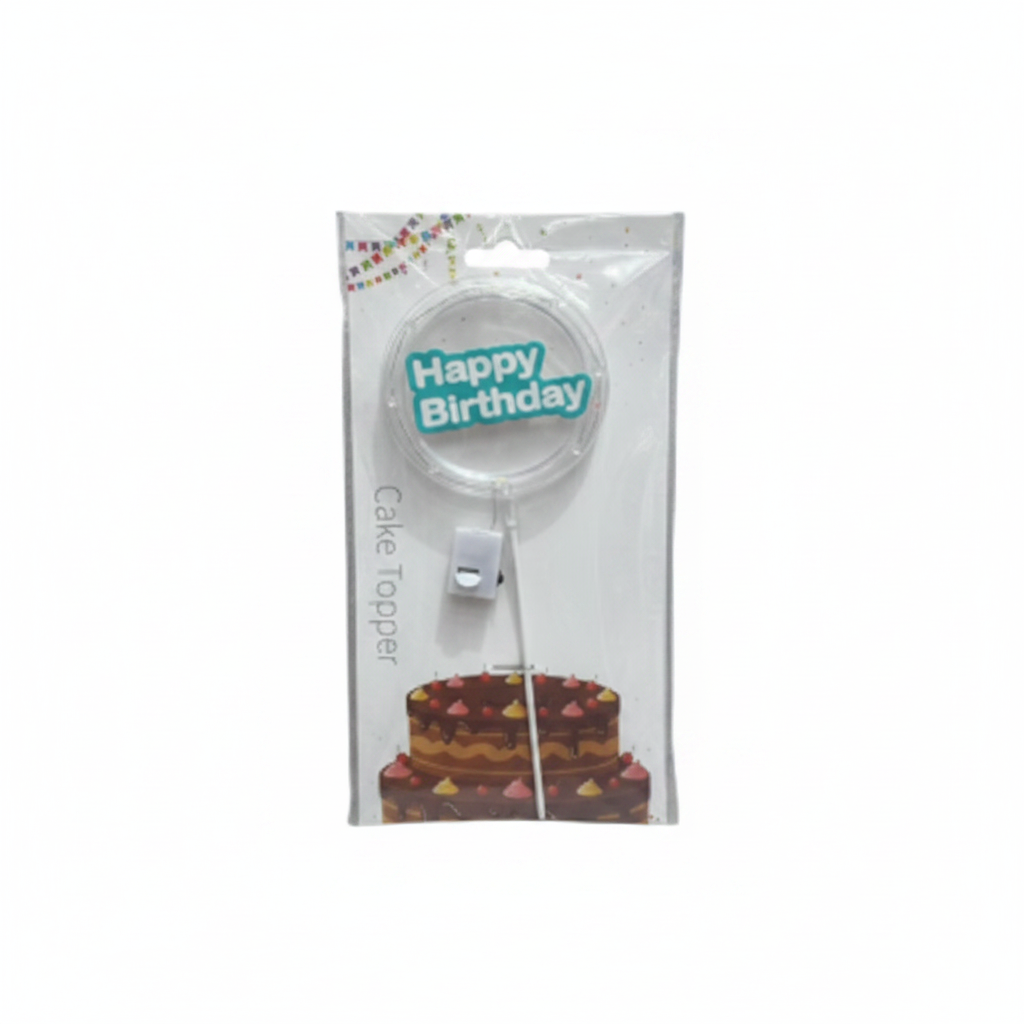TOPPER CAKE LUCES 生日蛋糕装饰带彩色灯 LF26006