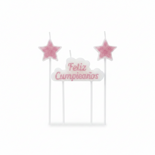VELAS ESTRELLAS 3PCS 生日蜡烛三件套 LF25995
