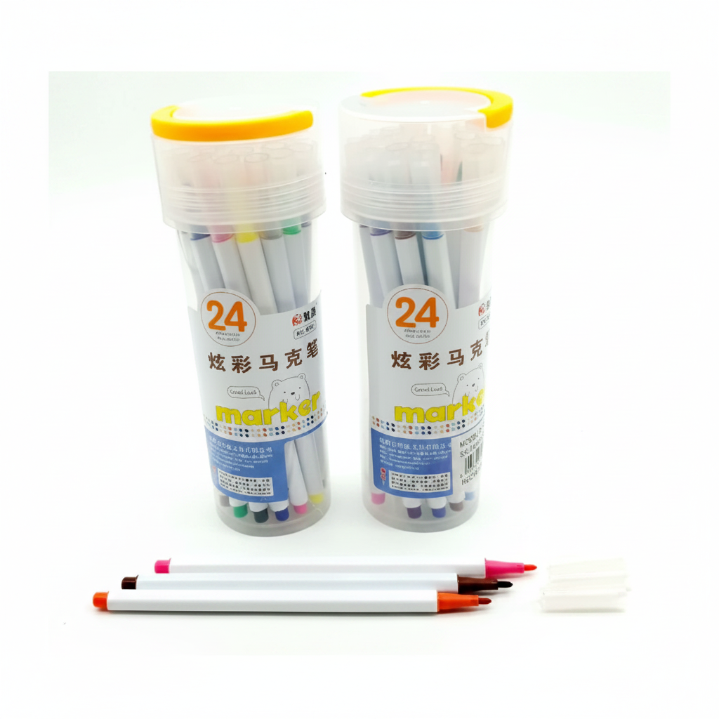 MARCADORES 24U KS6001-24-80 水彩笔24圆盒装 MARCS16075-80