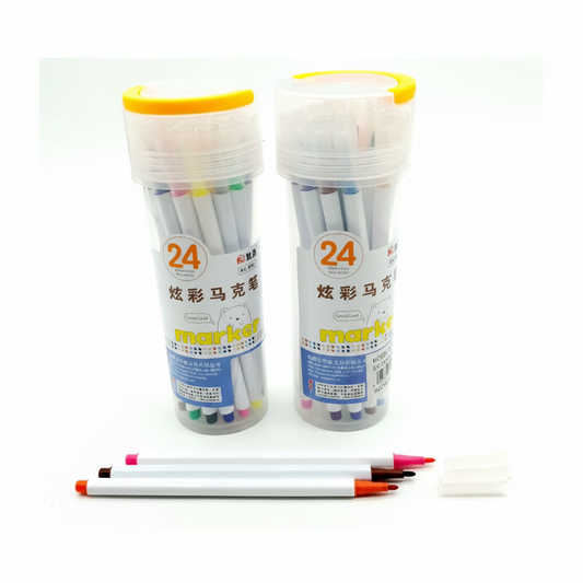 MARCADORES 24U KS6001-24-80 水彩笔24圆盒装 MARCS16075-80