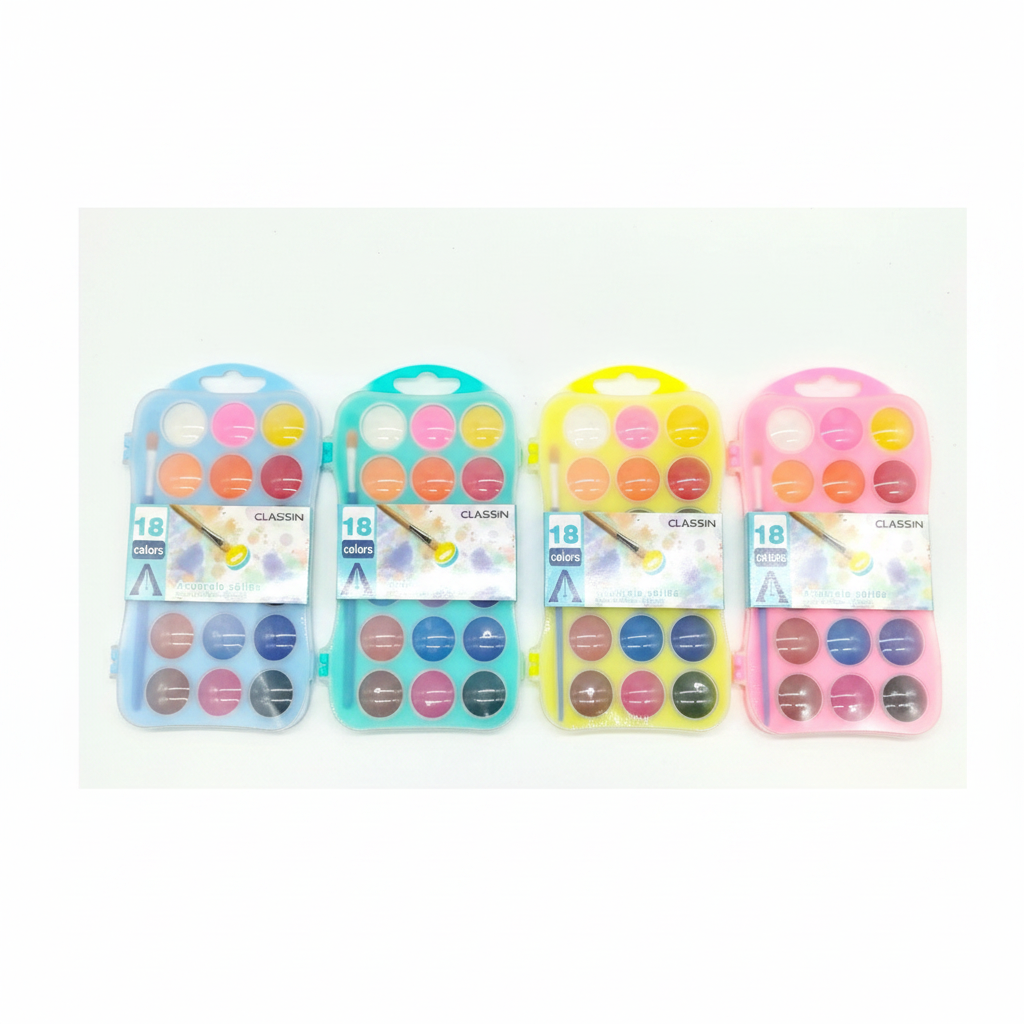 ACUERELA 18 COLORES 21885 18色画板加刷笔 ACUCS16037-144