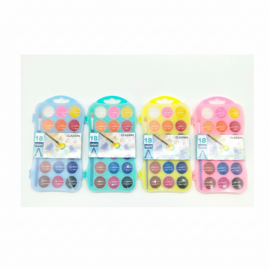 ACUERELA 18 COLORES 21885 18色画板加刷笔 ACUCS16037-144