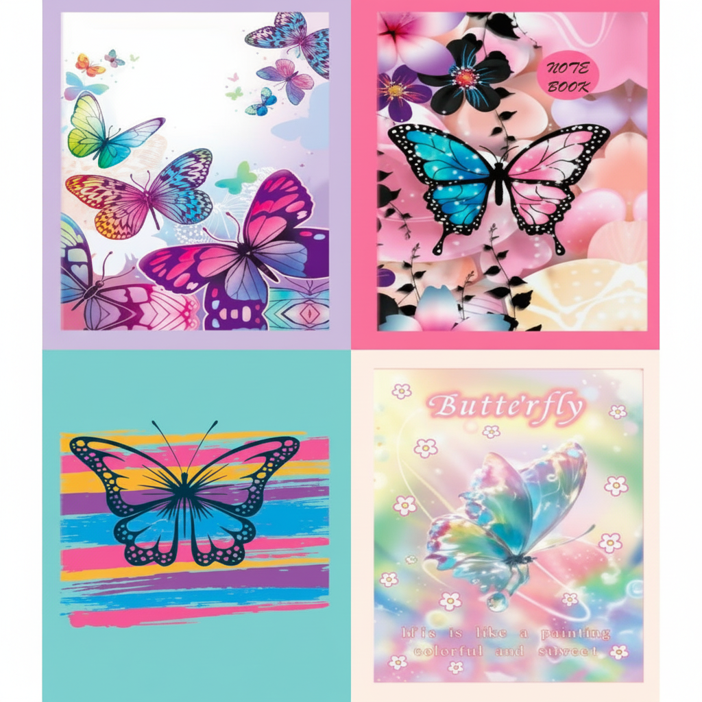 CUADERNO A5 MARIPOSA 536 蝴蝶图案笔记本 H52-011C10(XQ-536)