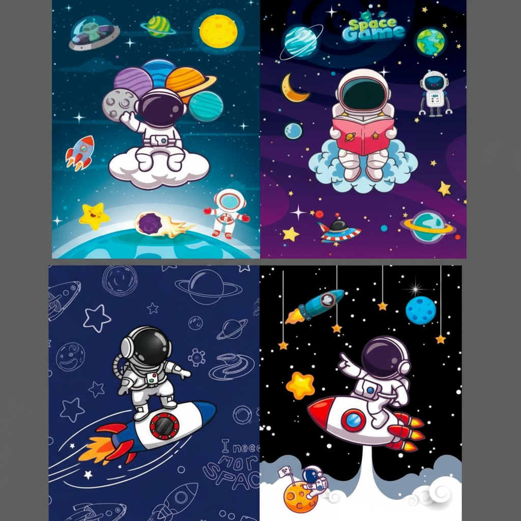CUADERNO B5 ASTRONAUTA 宇航员图案笔记本 H52-011I10