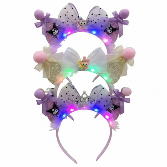 VINCHA *12 KUROMI CON LUZ 库洛米发箍12支袋装 H36-002A7