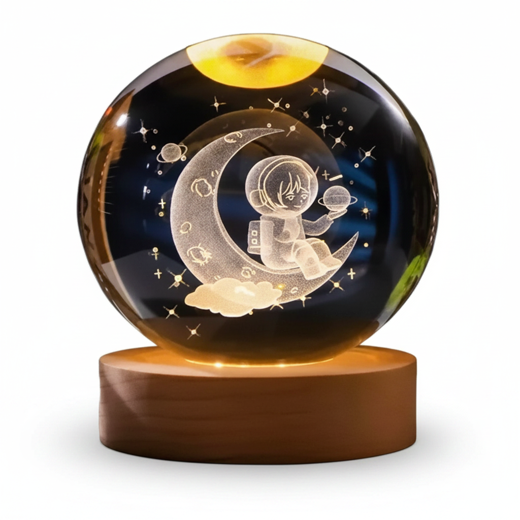 ESFERAS DE CRISTAL GIRATORIO SURTIDA 旋转玻璃球灯 H71-018