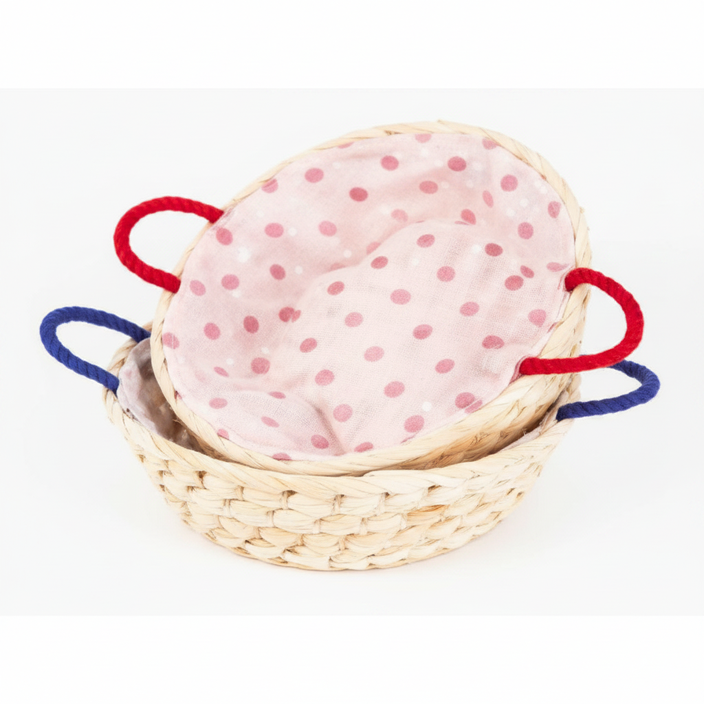 CANASTA 22*22*6CM 圆形塑料手提篮子 CA6448