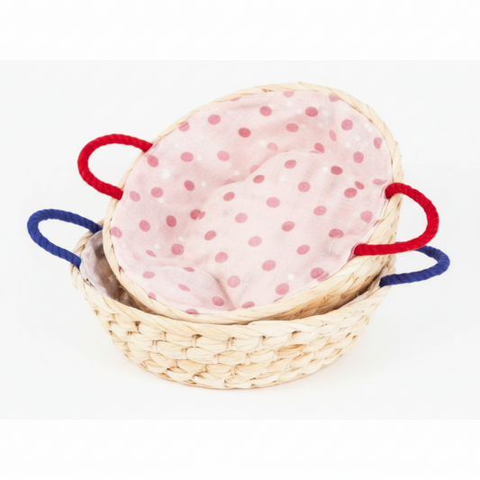 CANASTA 22*22*6CM 圆形塑料手提篮子 CA6448
