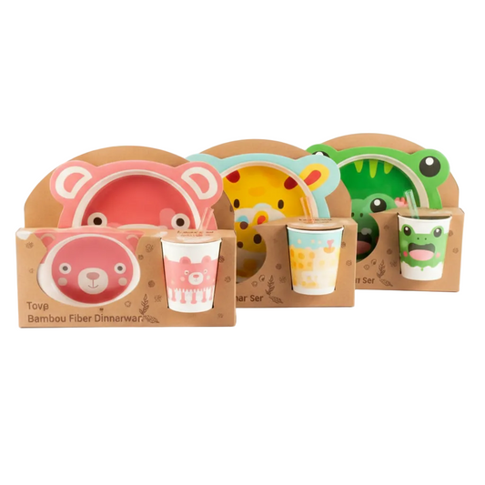 SET BEBE 5PCS 婴儿卡通饭具五件套 NS292065
