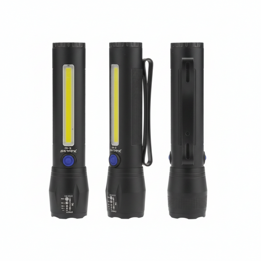 LINTERNA RECARGABLE USB CABLE 黑色手电筒可充电 DD-80433