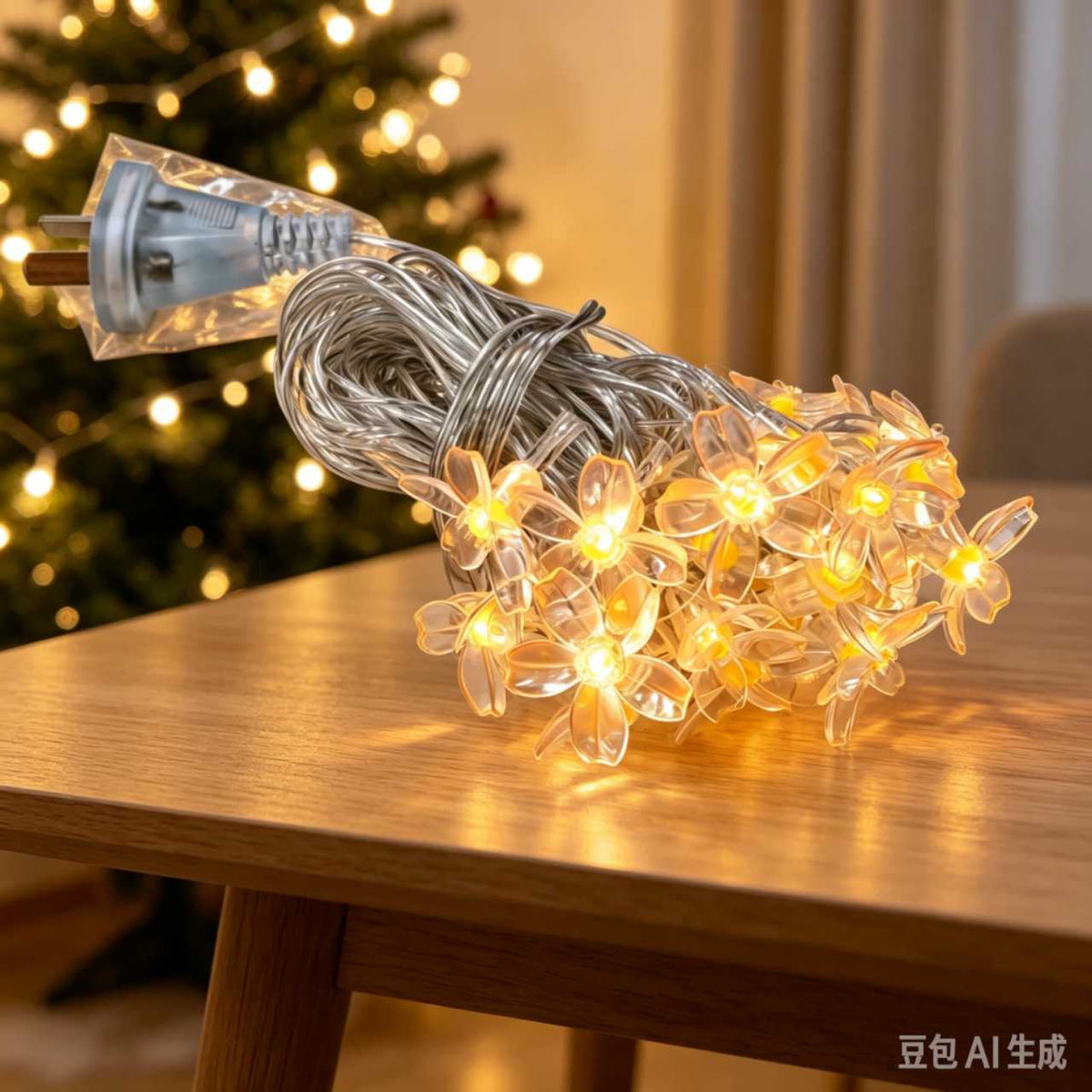 LUCES NAVIDAD FLOR CALIDO28 L 桃花暖光LN-046