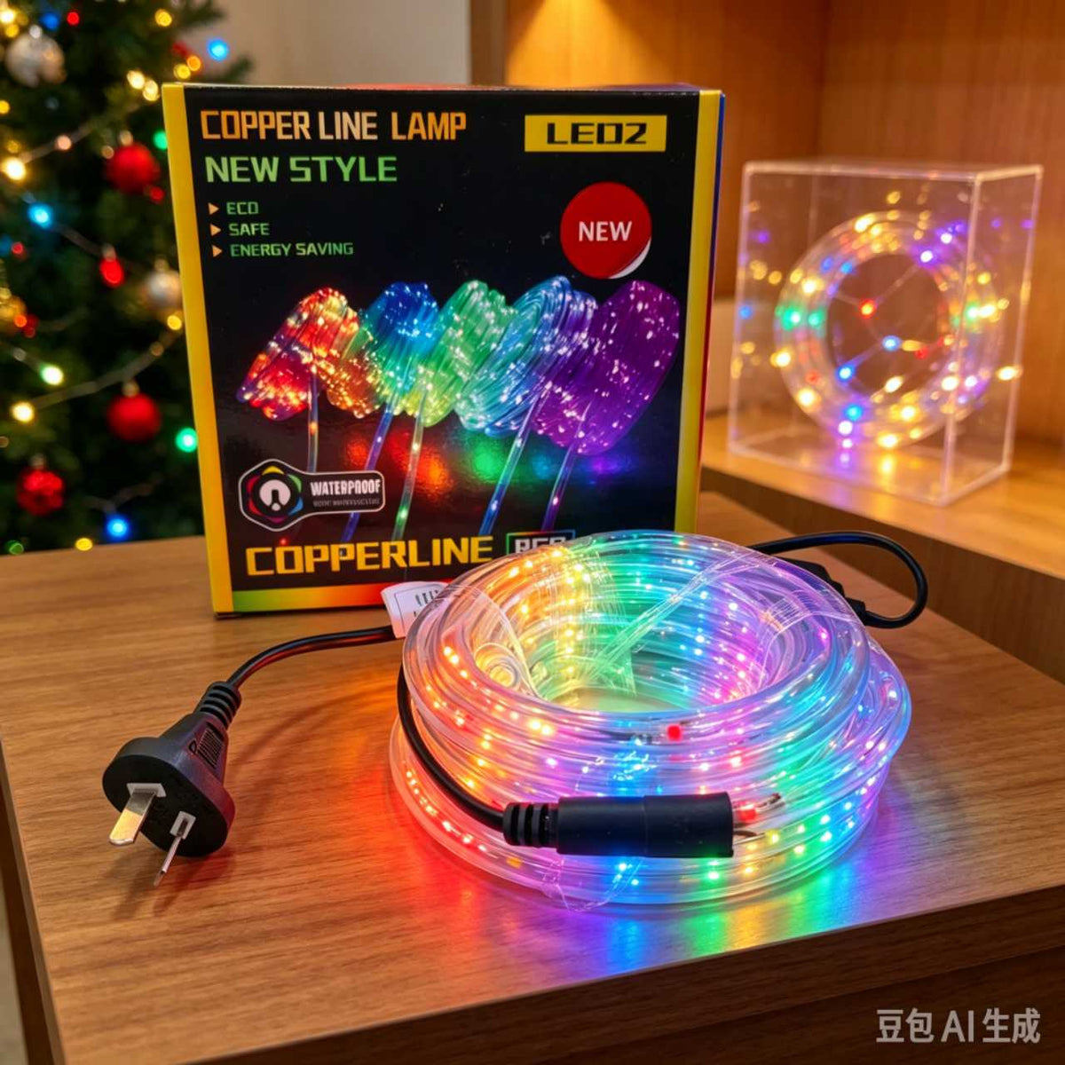 MANGUERA TIRA LED RGB DECORACION 5M MULTICOLOR 皮线彩虹管5米彩灯 LN-011