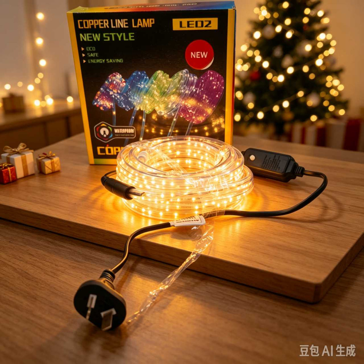 MANGUERA TIRA LED RGB DECORACION 5M CALIDO 5米皮线彩虹管暖灯LN-012
