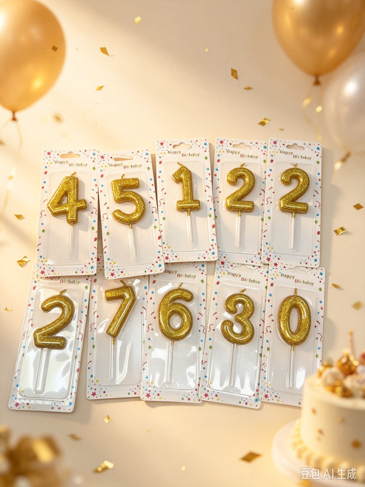 生日数字蜡烛金色 G1-32