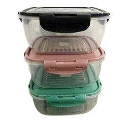 TUPPER HERMETICO 1.4L SOLAPA 塑料方形饭盒 KP8911-E