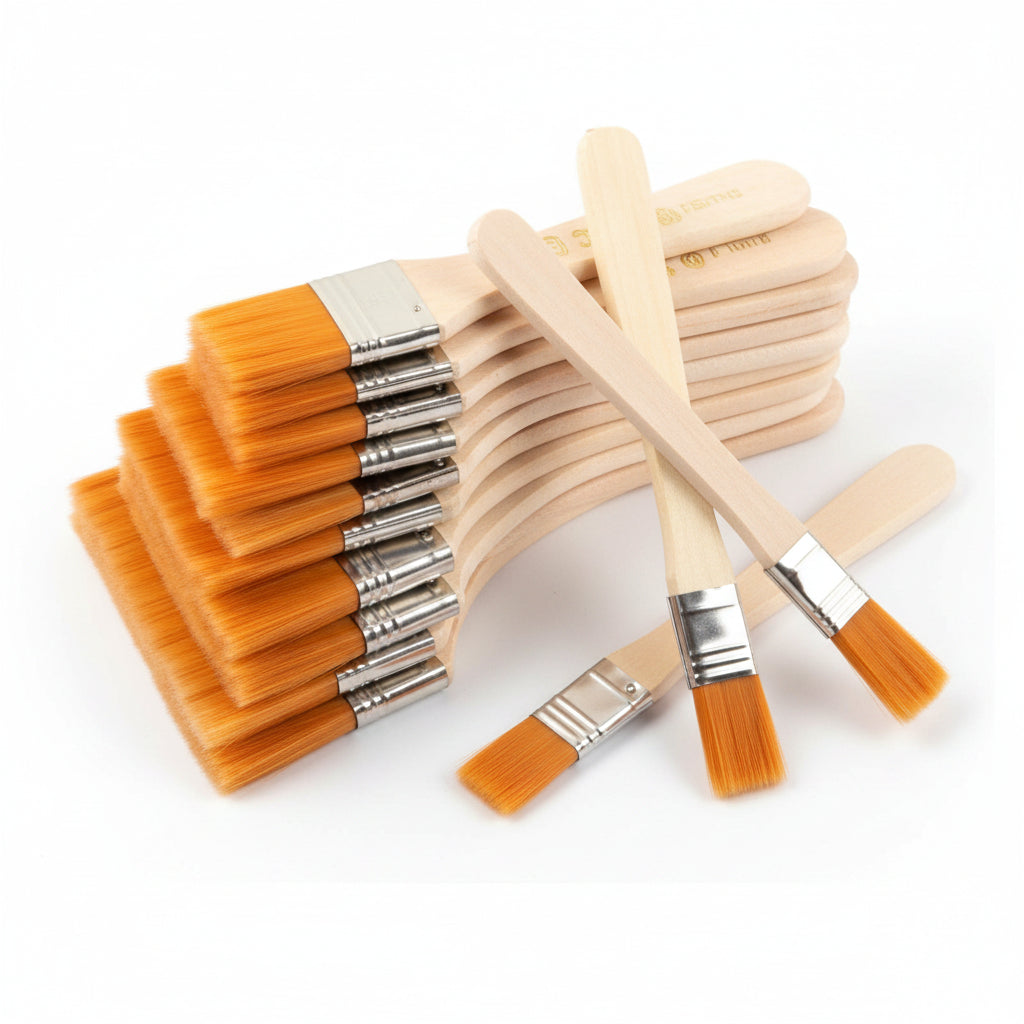 SET DE PINCEL *10 6PULGADAS 六寸橙色扁头画笔十件套 DD-9291