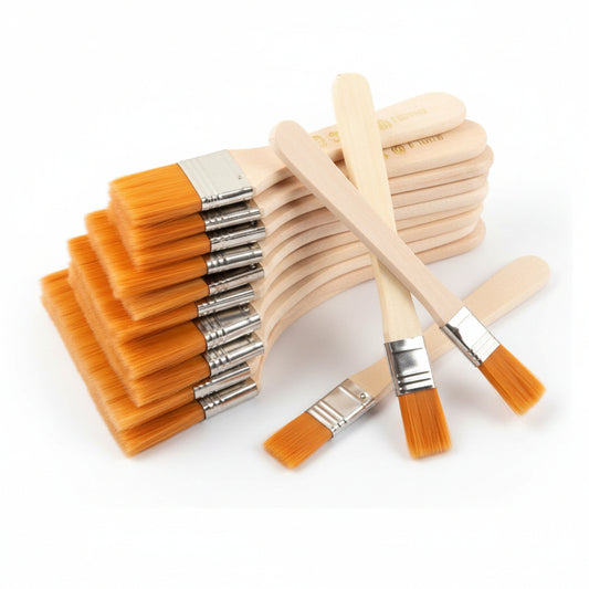 SET DE PINCEL *10 6PULGADAS 六寸橙色扁头画笔十件套 DD-9291