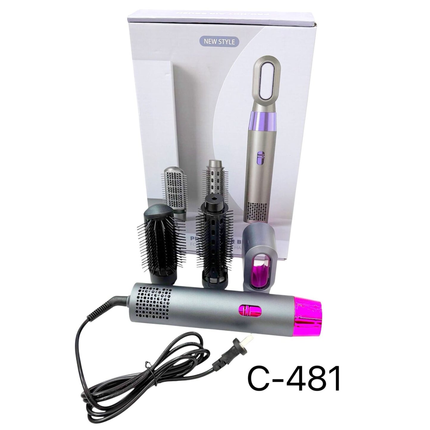 CEPILLO SECADOR ELEC PELO 3EN1 吹风机三合一套装 C-481