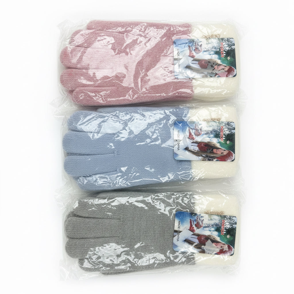 GUANTES 21CM MUJER 女式双色触屏手套 ABC-M-9