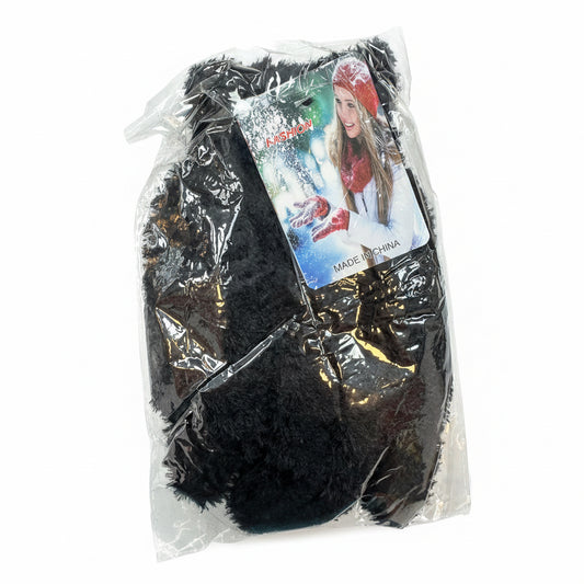 GUANTES 20CM NEGRO 全黑毛绒全指手套 ABC-M-1