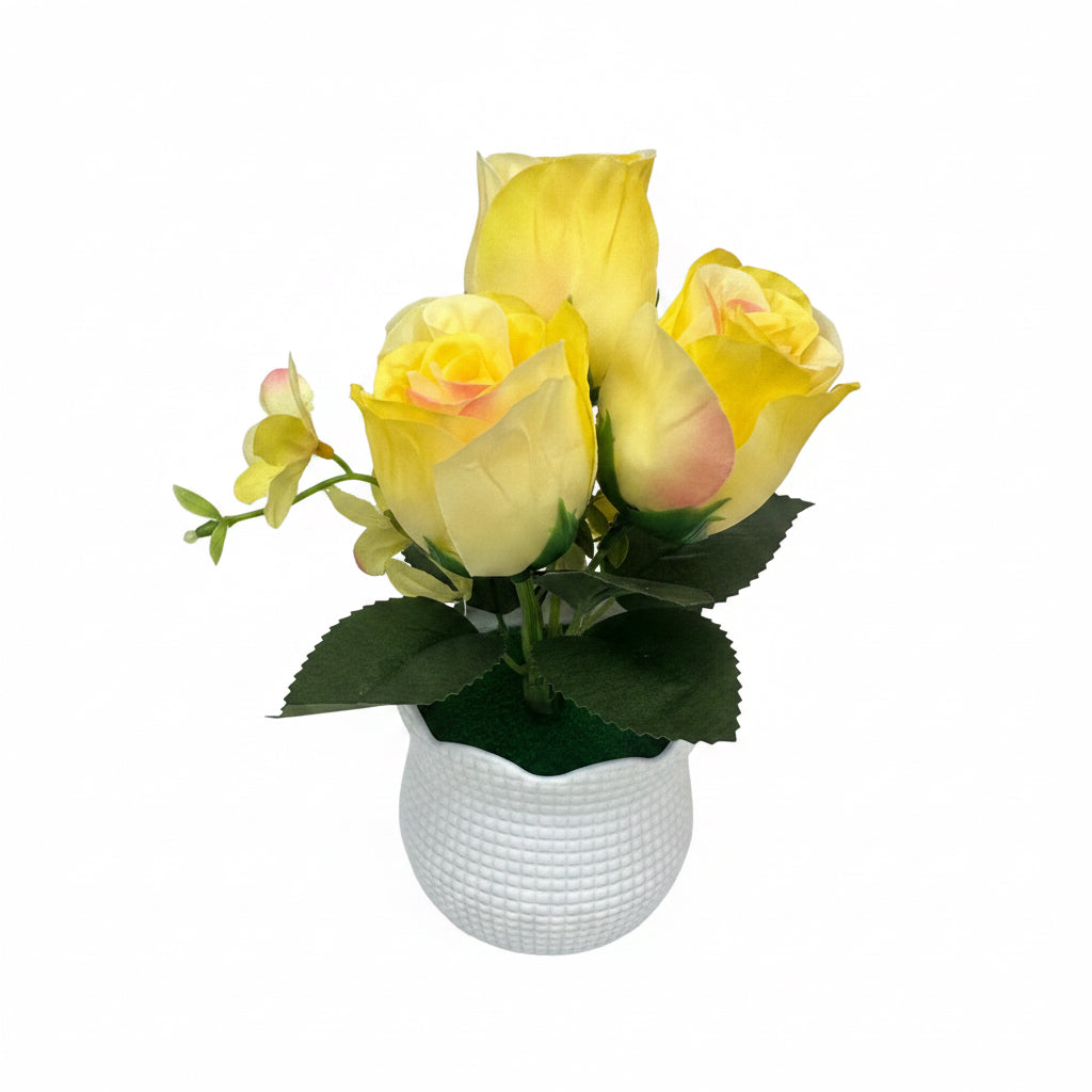 PLANTA ARTIFICIAL 玫瑰盆栽 AB-50327