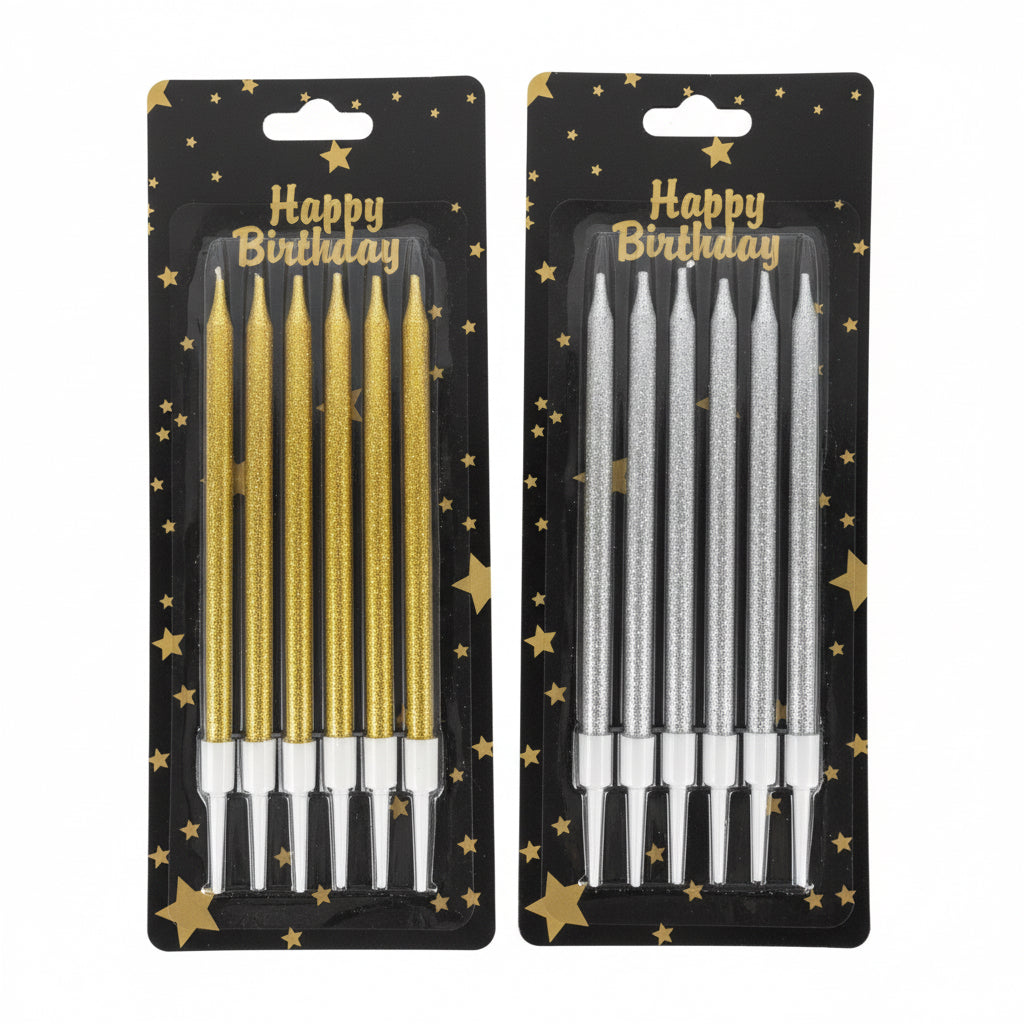 VELAS*6 GLITTER 6装蜡烛 H73-028B20