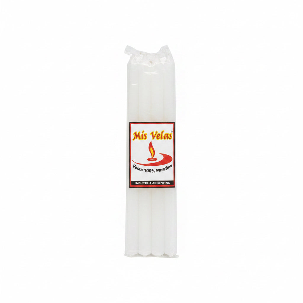 VELAS LARGAS*4 蜡烛白长 MISVELAS1